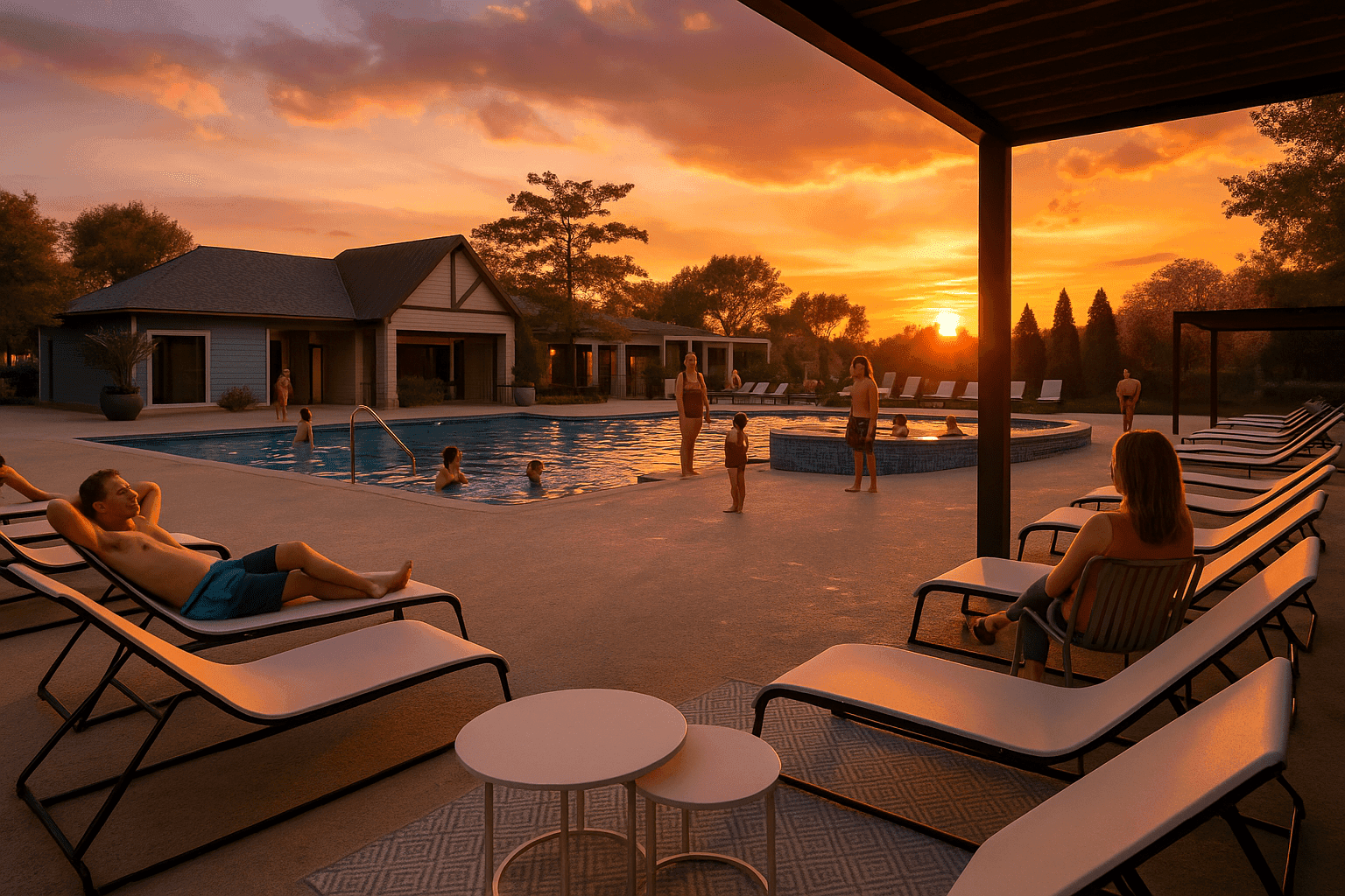 The Cottage pool at Heathcote Village