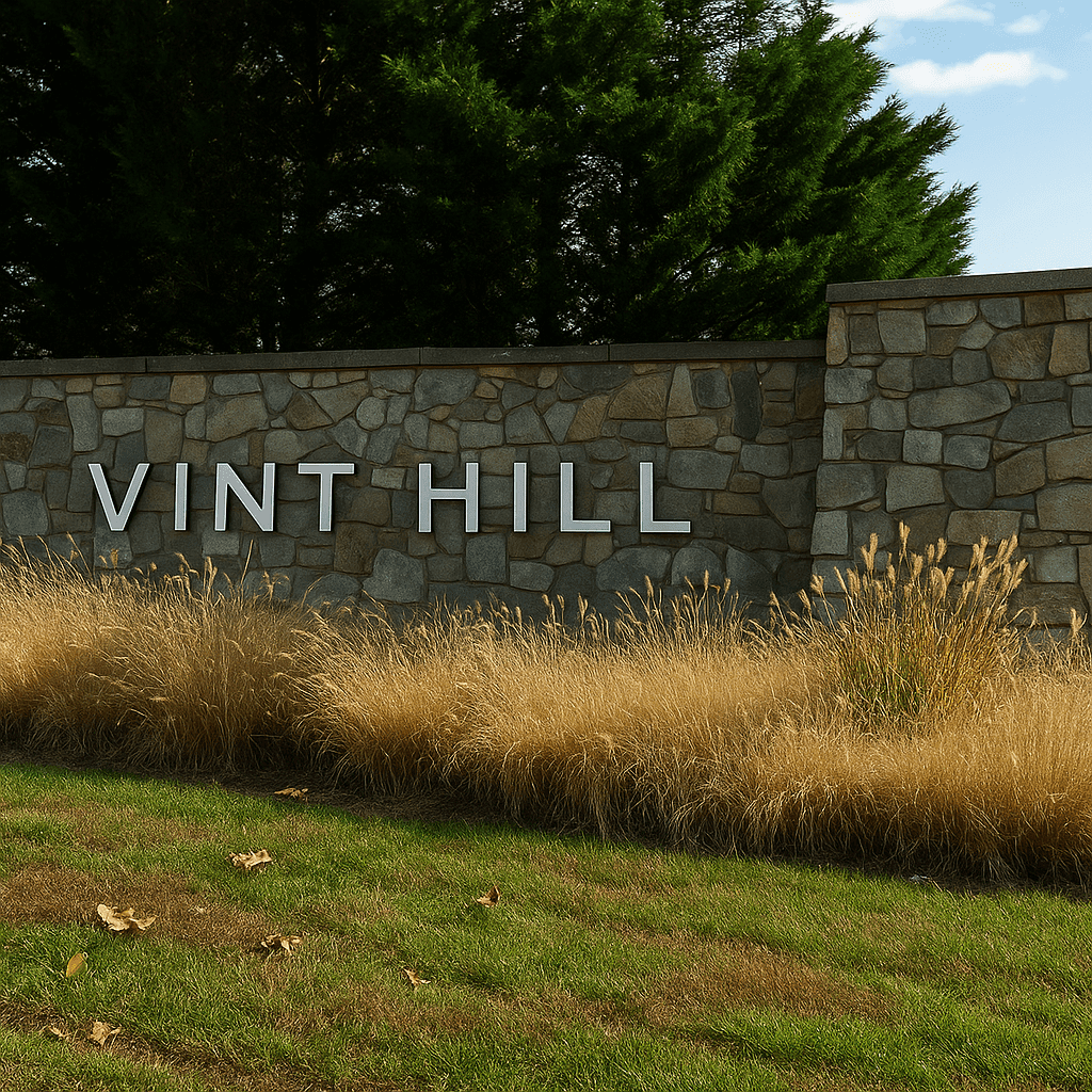 Vint Hill Manor community signage